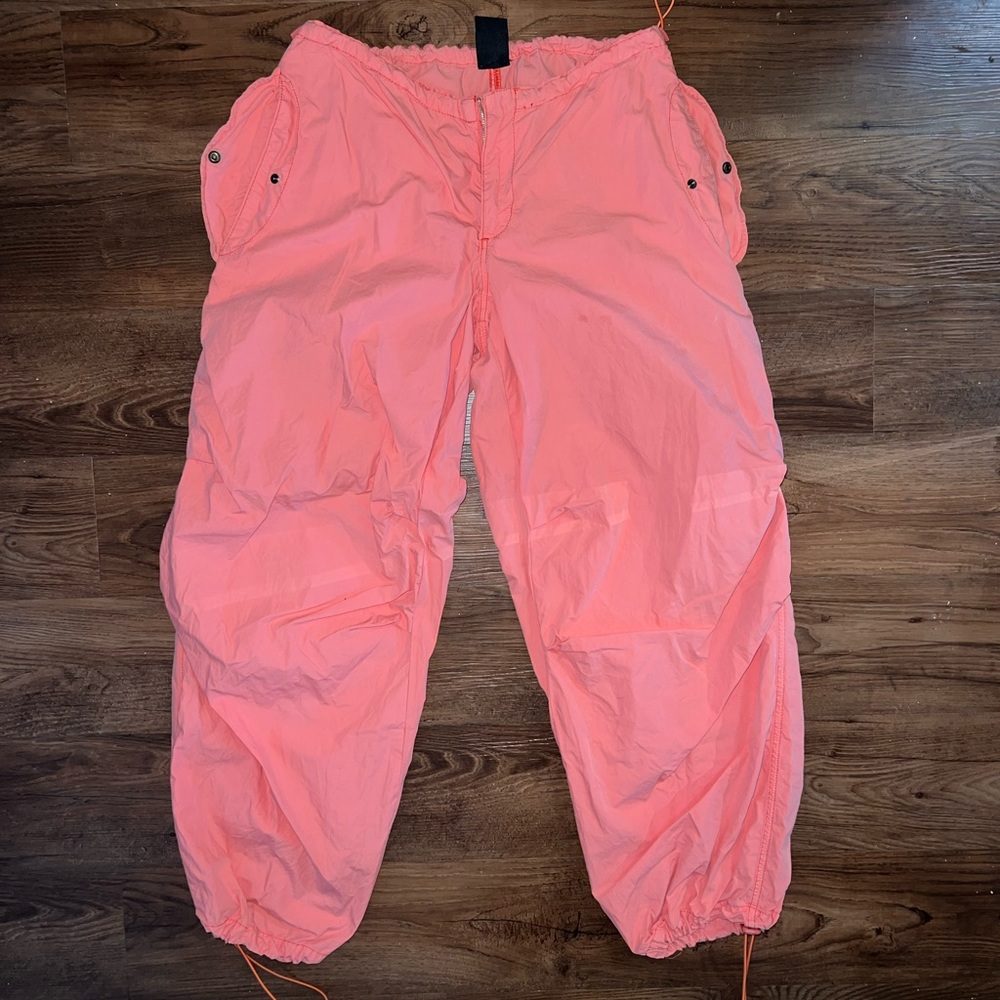 Urban Outfitters Ietsfrands Coral Parachute Pants